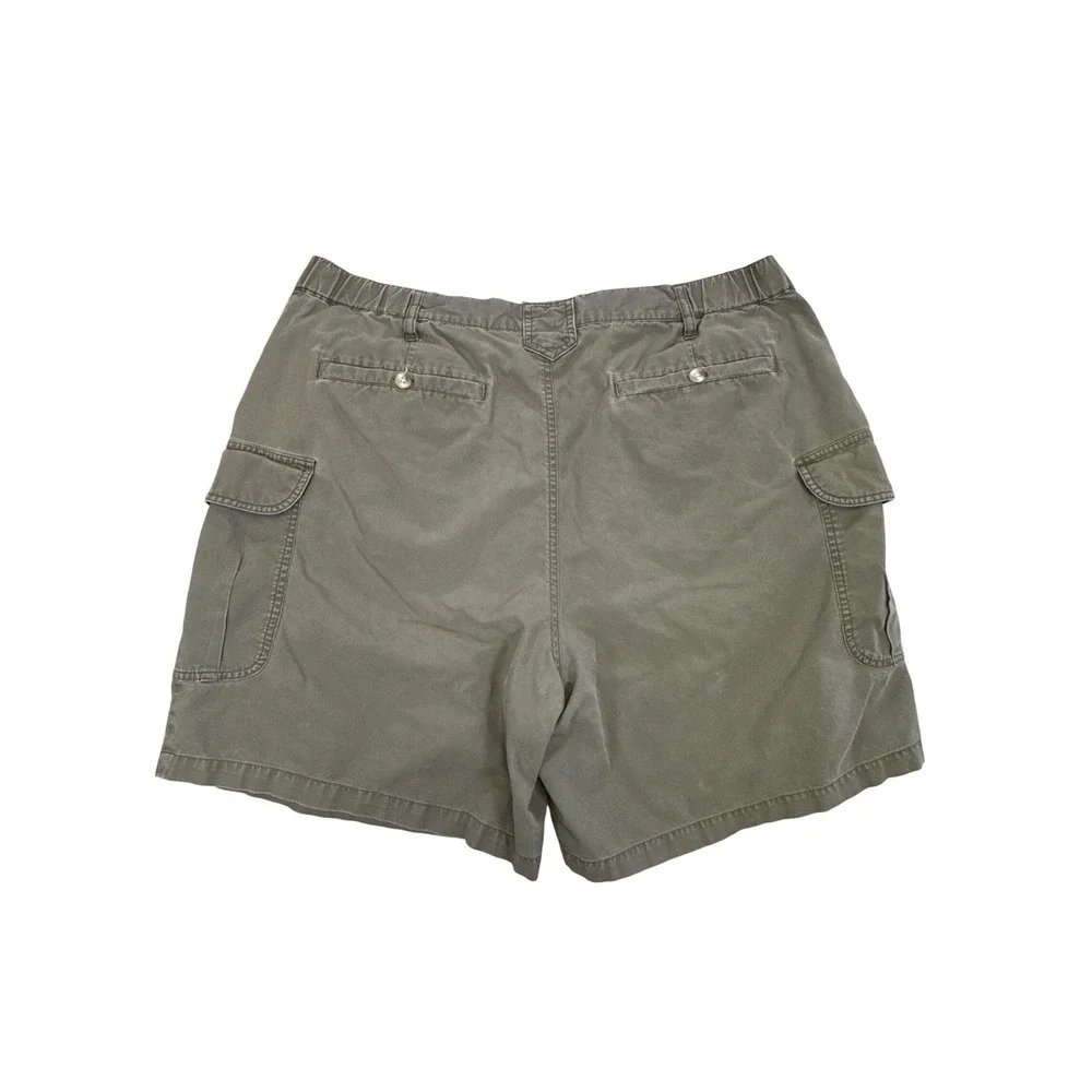 Columbia Mens Cargo‎ Shorts Size 42 Olive Green Cotton Canvas Utility Hiking